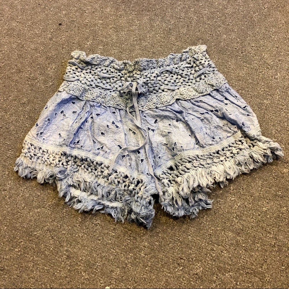 Blue beach shorts